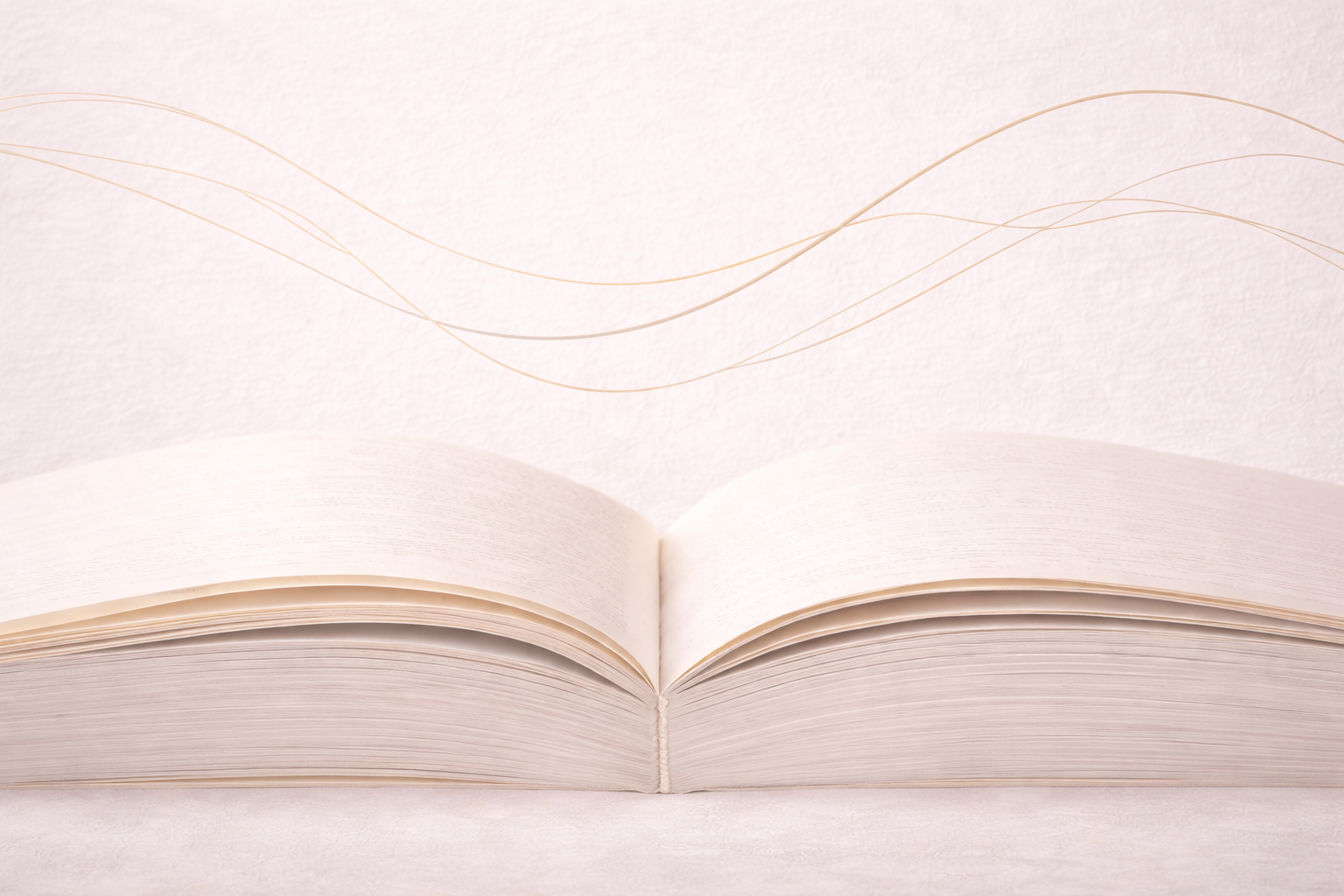 Illustrated open book with soft colors representing careful learning