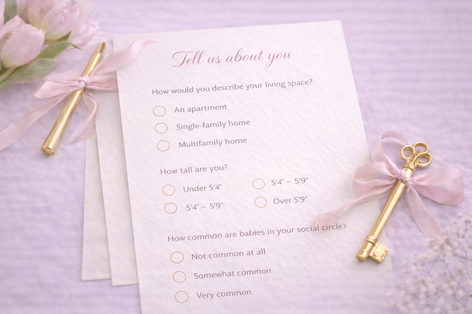 Illustration of a thoughtful onboarding questionnaire