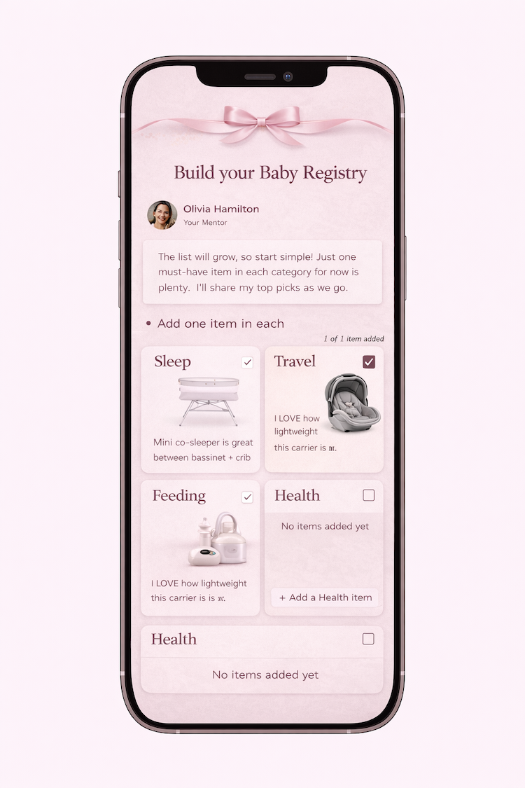 Planning view preview with registry guidance and mentor reflections